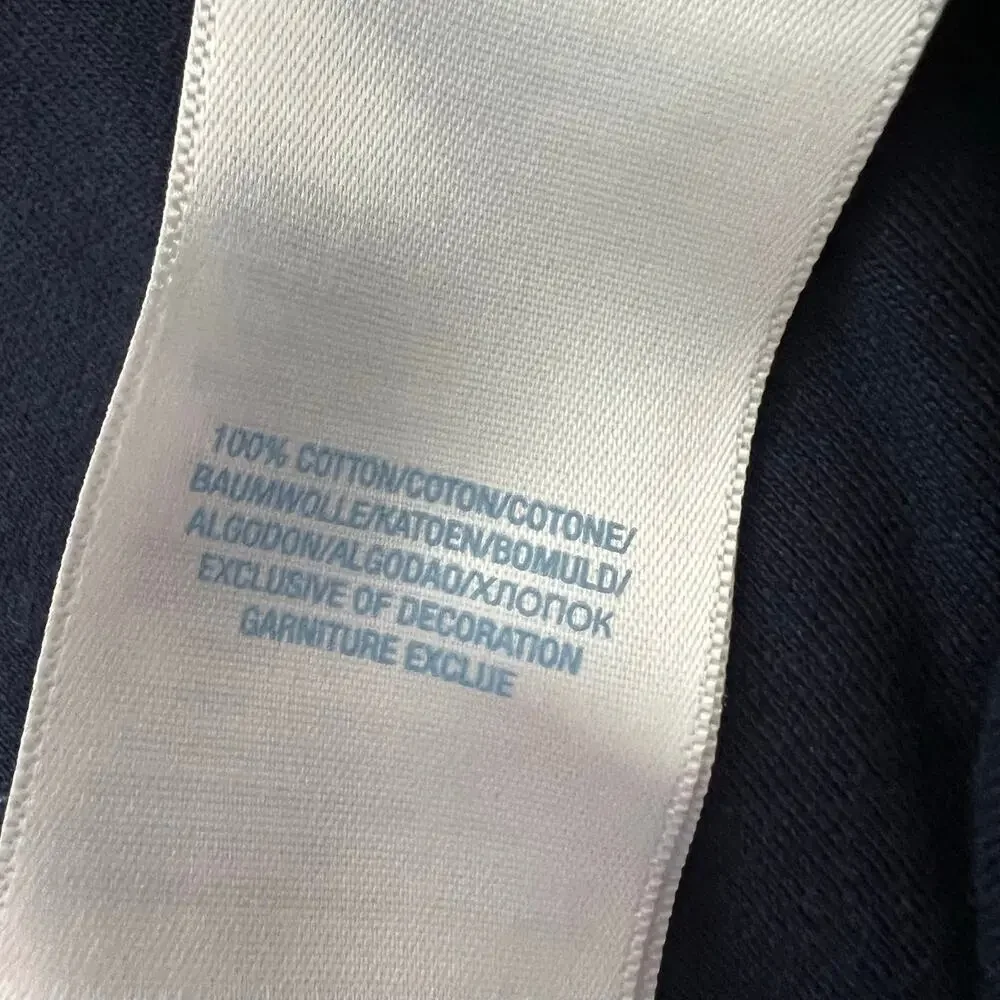 Ralph Lauren Baby Footie French Navy White Stitching 6M Cotton Sleeper Pajamas